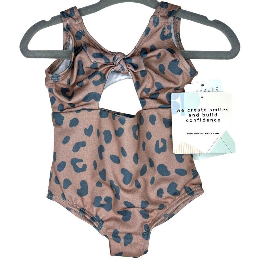 NEW Dot Dot Smile Animal Print One Piece Swim 6-12M
